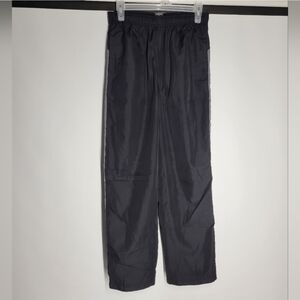 Black Athletic Pants with Relaxed Fit and Elastic Waist
